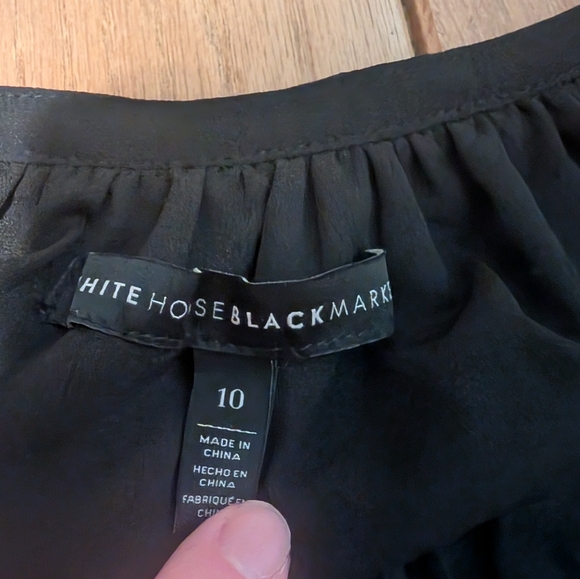 Women's White House Black Market Black Long Sleeve Floral Print Dress Size 10 - Picture 4 of 8